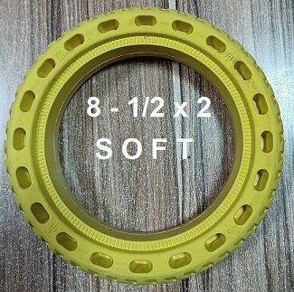 8 - 1/2 X 2 E - SCOOTER DIŞ LASTİK DOLGU (SOFT) - SARI
