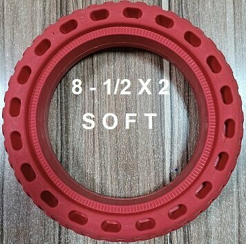 8 - 1/2 X 2 E - SCOOTER DIŞ LASTİK DOLGU (SOFT) - KIRMIZI